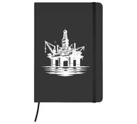 Azeeda 'Offshore Oil Rig' Ruled Notebook - Black, A5 (NB00076961)