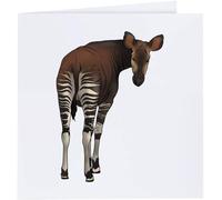 Azeeda 'Okapi Looking Back' Greeting Card - Square (GC00063047)
