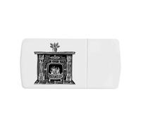 Azeeda 'Old Fireplace' Pill Box with Tablet Splitter (PI00036522)
