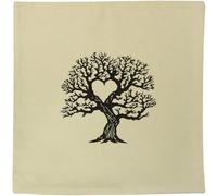 Azeeda 'Old Oak Tree with Heart' Canvas Cushion Cover - 40cm (CV00053189)