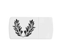 Azeeda 'Olive Branches' Pill Box with Tablet Splitter (PI00042815)