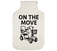 Azeeda 'On The Move Mobility Scooter' Hot Water Bottle Cover (HW00044222)