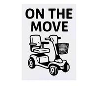 Azeeda 'On The Move Mobility Scooter' Temporary Tattoo - Water Resistant, Skin-Safe, Non-Toxic Transfer (TO00091053)