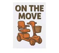 Azeeda 'On The Move Mobility Scooter' Temporary Tattoo - Water Resistant, Skin-Safe, Non-Toxic Transfer (TO00091055)