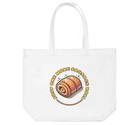 Azeeda 'One More Sausage Roll' Shopping Tote Bag - White (BG00093659)