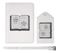 Azeeda 'Open Ancient Spell Book with Mystic Symbols' Passport Cover & Luggage Tag Travel Set (PA00038789)