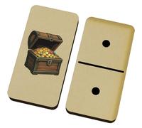 Azeeda 'Open Pirate Treasure Chest Full Of Gold' Domino Set & Box (DM00052600)
