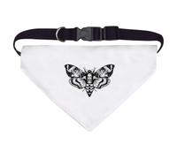 Azeeda 'Open Winged Moth' Pet Bandana - White, L (PD00086458)