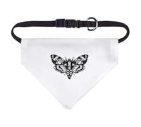 Azeeda 'Open Winged Moth' Pet Bandana - White, S (PD00086457)