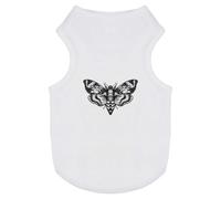 Azeeda 'Open Winged Moth' Pet T-Shirt - White, M (PT00196494)
