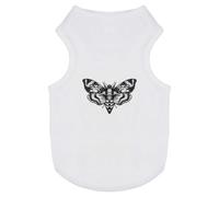 Azeeda 'Open Winged Moth' Pet T-Shirt - White, S (PT00196493)
