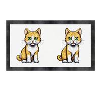 Azeeda 'Orange Tabby Cat' Pet Feeding Mat (PM00035669)