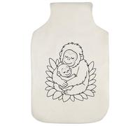 Azeeda 'Orangutan Mother & Baby' Hot Water Bottle Cover (HW00044400)