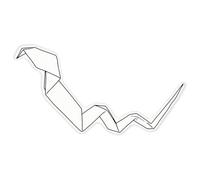 Azeeda 'Origami Snake' Clear Premium Vinyl Decal Stickers - Waterproof, Durable & Easy to Apply - for Car Bumpers, Windows, Bins & More - XXL (720mm) (DC00161758)