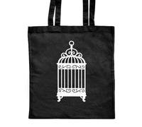 Azeeda 'Ornate Birdcage' Classic Black Tote Shopper Bag (ZB00027737)