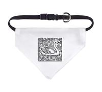 Azeeda 'Ornate Swan Motif' Pet Bandana - White, S (PD00085099)