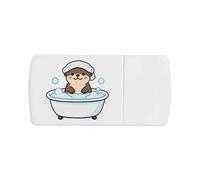 Azeeda 'Otter in Bubble Bath' Pill Box with Tablet Splitter (PI00041667)