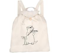 Azeeda 'Otter Playing Violin' Canvas Rucksack/Backpack (RK00050461)