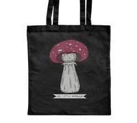 Azeeda 'Our Little Mushroom' Classic Black Tote Shopper Bag (ZB00031397)