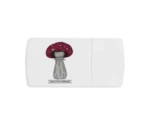 Azeeda 'Our Little Mushroom' Pill Box with Tablet Splitter (PI00041618)