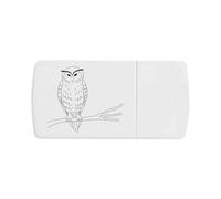 Azeeda 'Owl on Branch' Pill Box with Tablet Splitter (PI00037823)