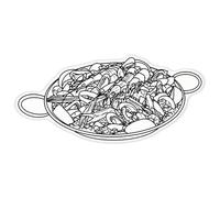 Azeeda 'Paella' Clear Premium Vinyl Decal Stickers - Waterproof, Durable & Easy to Apply - for Car Bumpers, Windows, Bins & More - XXL (720mm) (DC00156525)