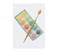 Azeeda 'Paint with Paintbrush' Temporary Tattoo - Water Resistant, Skin-Safe, Non-Toxic Transfer (TO00088521)