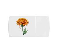 Azeeda 'Painted Style Marigold' Pill Box with Tablet Splitter (PI00044101)