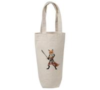 Azeeda 'Paladin Fox' Wine Bottle Bag - Natural (BL00051734)