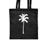 Azeeda 'Palm Tree Silhouette' Classic Black Tote Shopper Bag (ZB00028061)