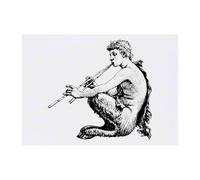 Azeeda 'Pan Playing Pipes' Temporary Tattoo - A6 (TO00095833)