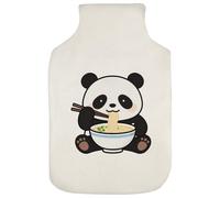 Azeeda 'Panda Eating Ramen' Hot Water Bottle Cover (HW00048176)