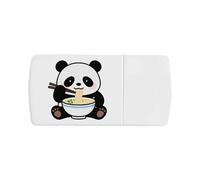Azeeda 'Panda Eating Ramen' Pill Box with Tablet Splitter (PI00041666)