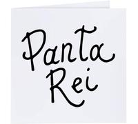 Azeeda 'Panta Rei Handlettering' Blank Greeting Card (GC00084431)