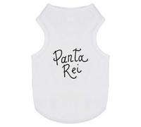 Azeeda 'Panta Rei Handlettering' Pet Dog/Cat T-Shirt, M (PT00169562)