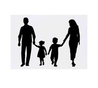 Azeeda ' Parent & Child Silhouette' Temporary Tattoo - Water Resistant, Skin-Safe, Non-Toxic Transfer (TO00092145)