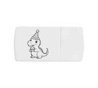 Azeeda 'Party Dinosaur' Pill Box with Tablet Splitter (PI00042130)