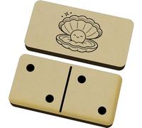 Azeeda 'Pearl in a shell Outline' Domino Set & Box (DM00057405)