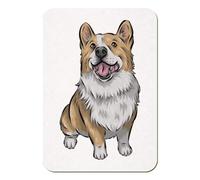 Azeeda 'Pembroke Welsh Corgi' Rectangular Fridge Magnet - Decorative Refrigerator & Whiteboard Magnet for Home, Kitchen or Office - 70mm x 49mm (FM00046977)