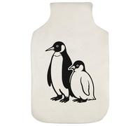 Azeeda 'Penguin Mother & Chick' Hot Water Bottle Cover (HW00044311)