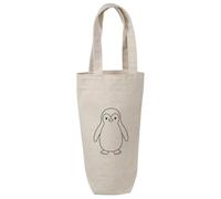 Azeeda 'Penguin' Wine Bottle Bag - Natural (BL00051937)