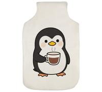 Azeeda 'Penguin with Hot Chocolate' Hot Water Bottle Cover (HW00048471)