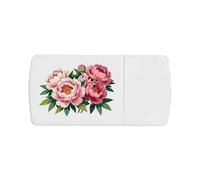 Azeeda 'Peony Flowers' Pill Box with Tablet Splitter (PI00041912)