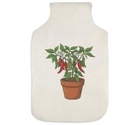 Azeeda 'Pepper Plant in Pot' Hot Water Bottle Cover (HW00048455)