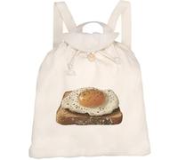 Azeeda 'Perfect Sunny Side Up Egg on Toast' Canvas Rucksack/Backpack (RK00046336)