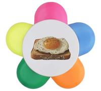 Azeeda 'Perfect Sunny Side Up Egg on Toast' Flower Shape Highlighter Pen (HL00045746)