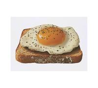 Azeeda 'Perfect Sunny Side Up Egg on Toast' Temporary Tattoo - Water Resistant, Skin-Safe, Non-Toxic Transfer (TO00099655)