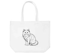Azeeda 'Persian Cat' Tote Shopping Bag For Life (BG00089628)