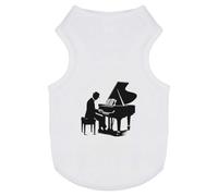 Azeeda 'Piano Player' Pet Dog/Cat T-Shirt, L (PT00167027)