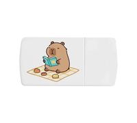 Azeeda 'Picnic Capybara' Pill Box with Tablet Splitter (PI00042645)